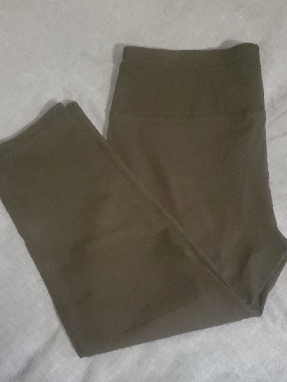 Satva Organic Cotton Black Capri Leggings Size L EXC!